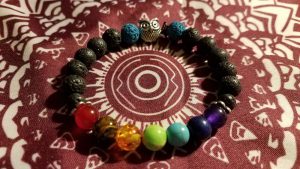 Owl Lava Stone Chakra Bracelet
